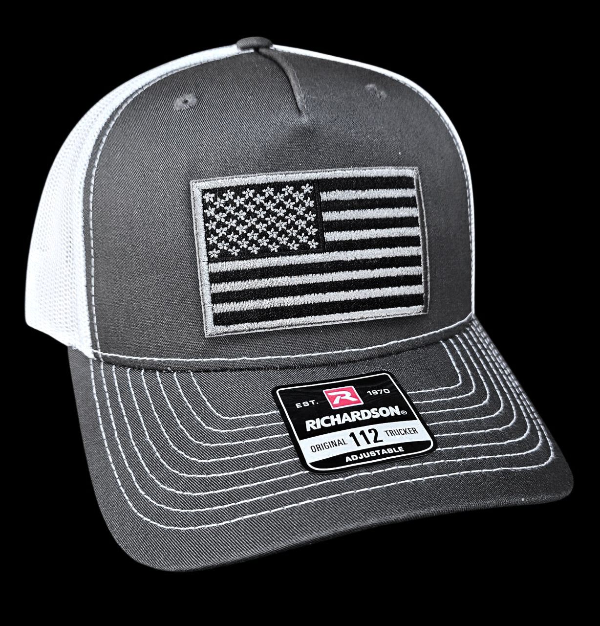 Black Steel American Flag Cap