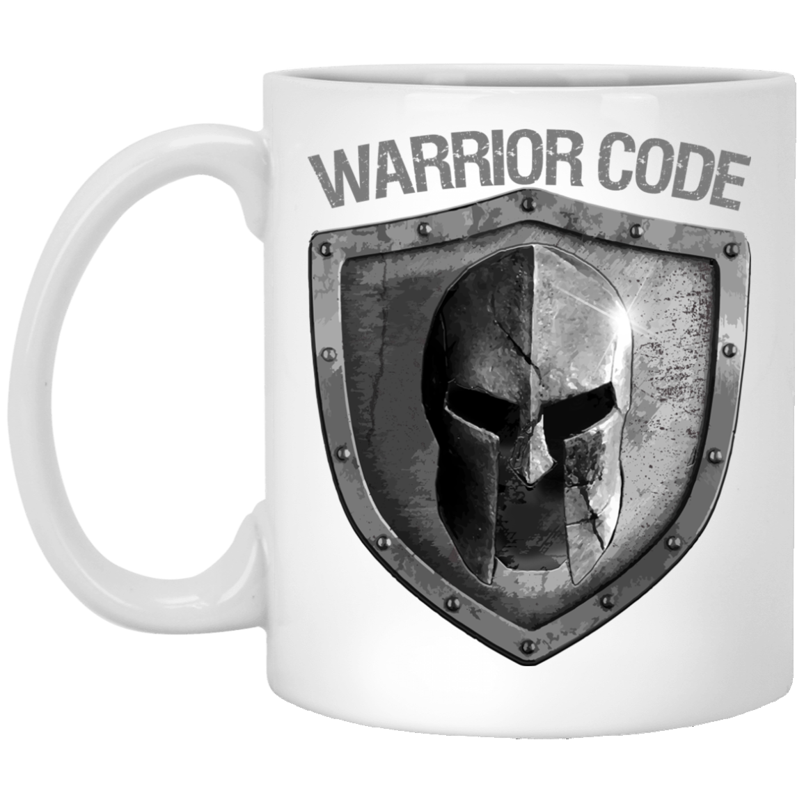 Warrior Code Shield 11 oz. White Mug - Warrior Code