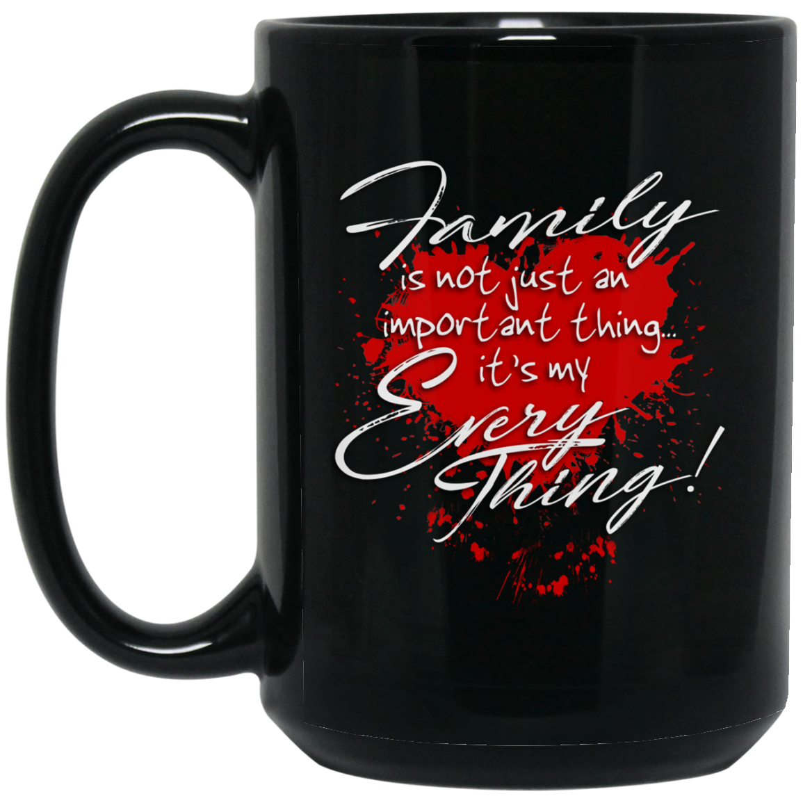 Family 15 oz. Black Mug - Warrior Code