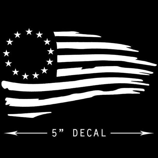 Tattered Revolutionary Flag Decals