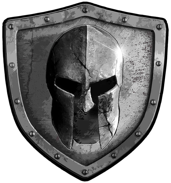 Defender Shield Knight Spartan War Logo Graphic by heartiny · Creative  Fabrica